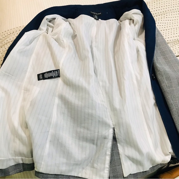 Kenneth Cole Denim Lapel Glen Plaid Blazer Sz US S - Picture 17 of 17